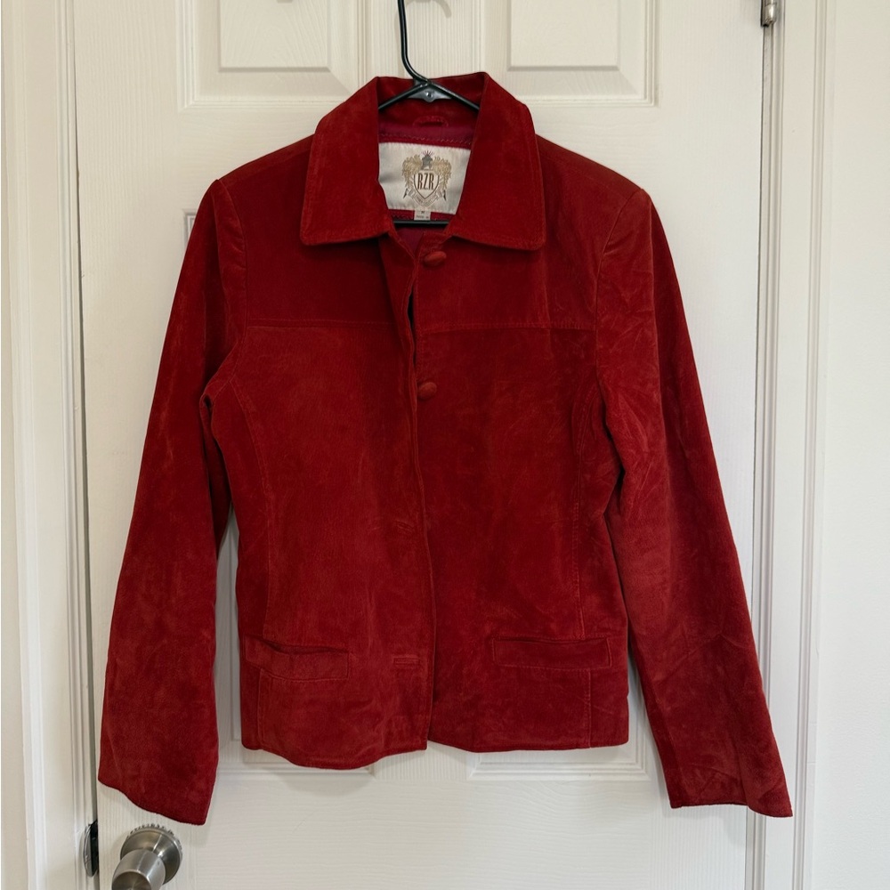 Vintage Red Suede Women's jacket